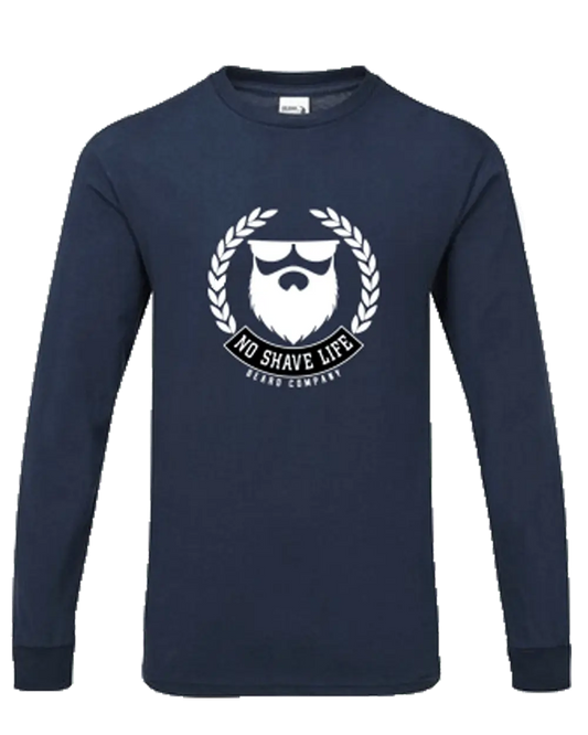 Bearded Victory Navy Blue Long Sleeve Shirt|Long Sleeve Shirt