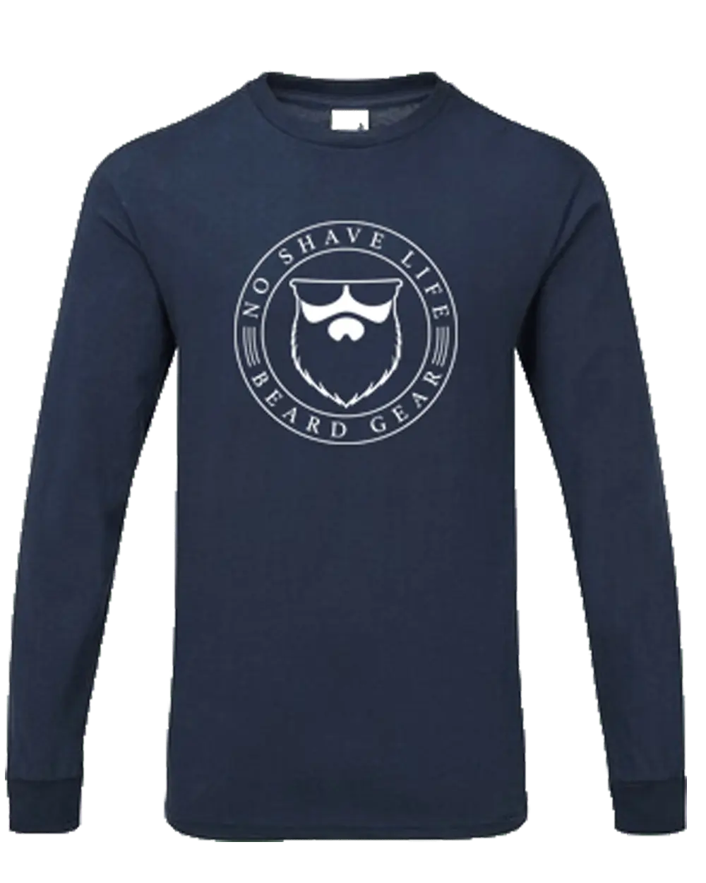 SEAL OF BEARD Navy Blue Long Sleeve Shirt|Long Sleeve Shirt