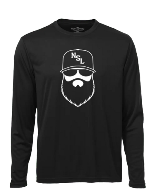 No Shave Life Beard League Black Long Sleeve Shirt|Long Sleeve Shirt