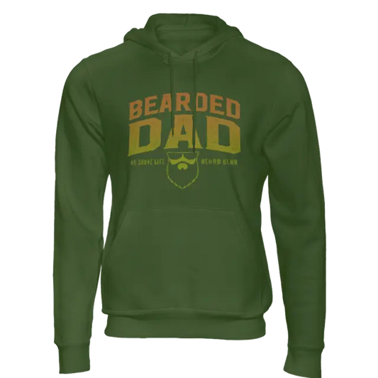 Bearded Dad Military Green Men's Hoodie|Hoodie