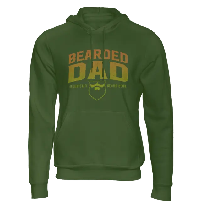 Bearded Dad Military Green Men's Hoodie|Hoodie