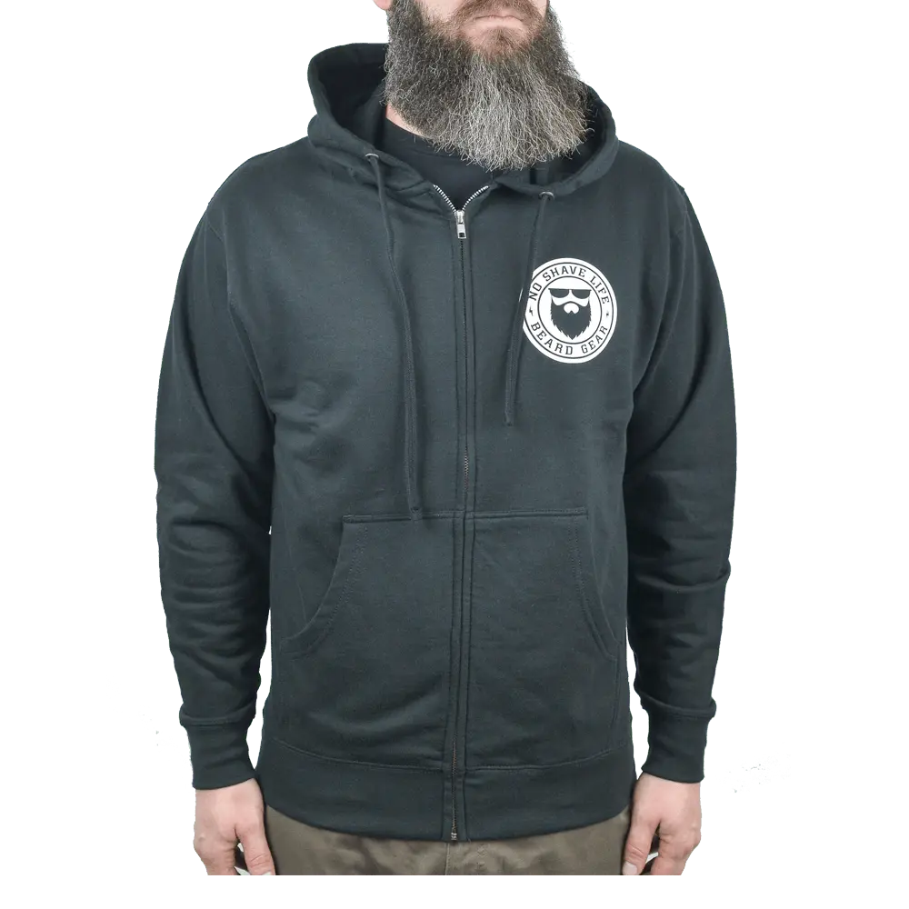 Beard Gear Black Zip Hoodie|Hoodie