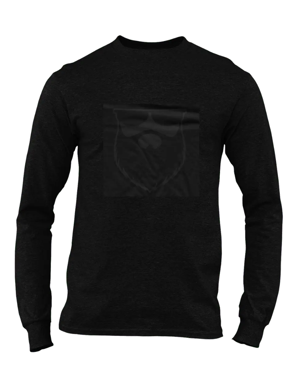 OG No Shave Life Beard Black X Black Long Sleeve|Long Sleeve Shirt