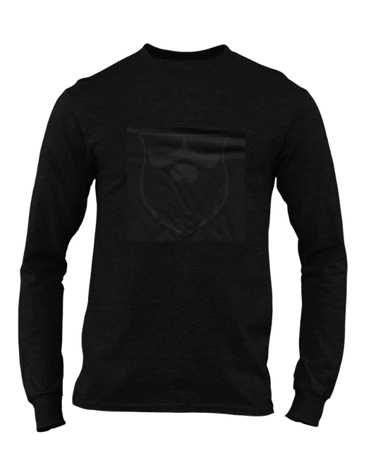 OG No Shave Life Beard Black X Black Long Sleeve|Long Sleeve Shirt