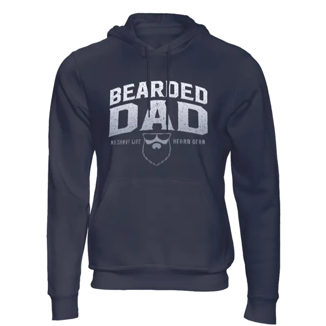 Bearded Dad Navy Blue Men's Hoodie