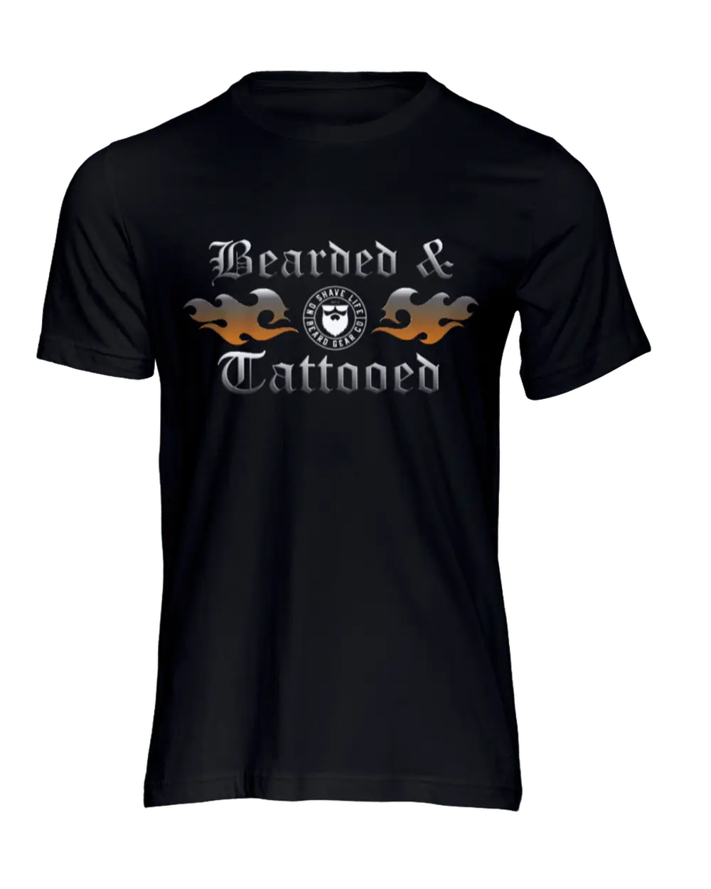 Bearded & Tattooed Black Men's T-Shirt