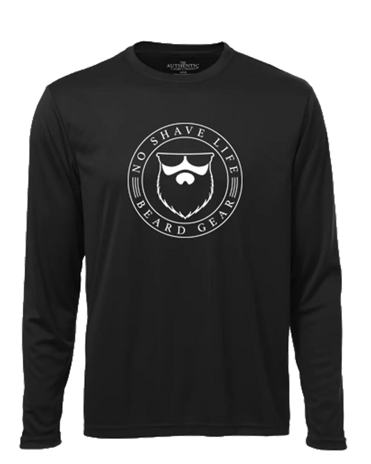 SEAL OF BEARD Black Long Sleeve Shirt|Long Sleeve Shirt