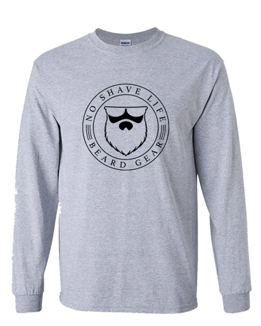 SEAL OF BEARD Grey Long Sleeve Shirt|Long Sleeve Shirt