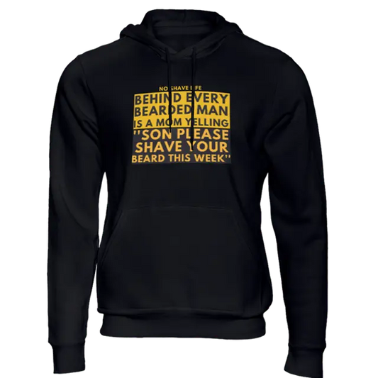 Behind Every Bearded Man Black Men's Hoodie|Hoodie