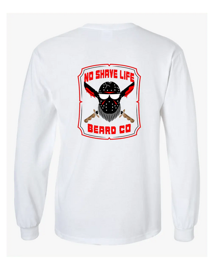 Bearded Slasher NSL White Long Sleeve Shirt|Long Sleeve Shirt