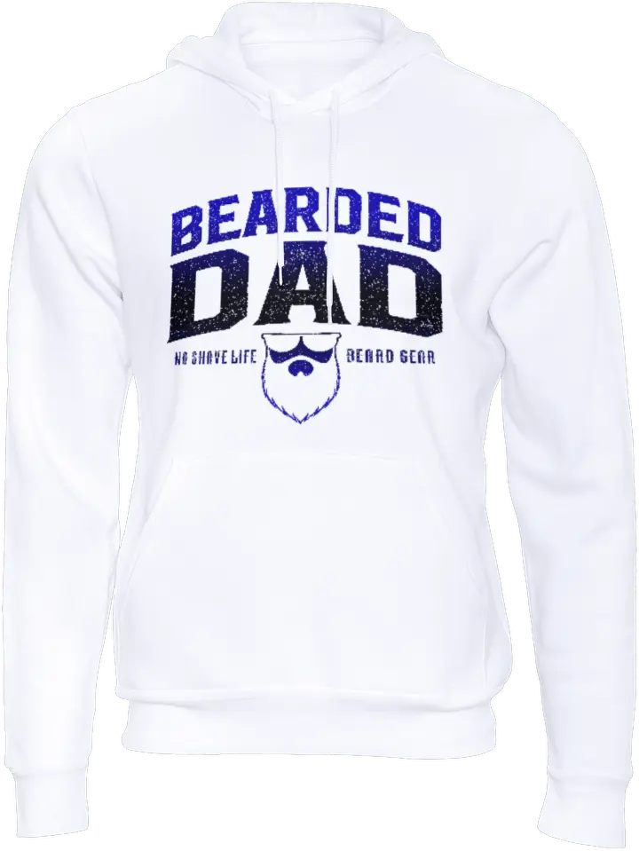 Bearded Dad White Men's Hoodie - No Shave Life