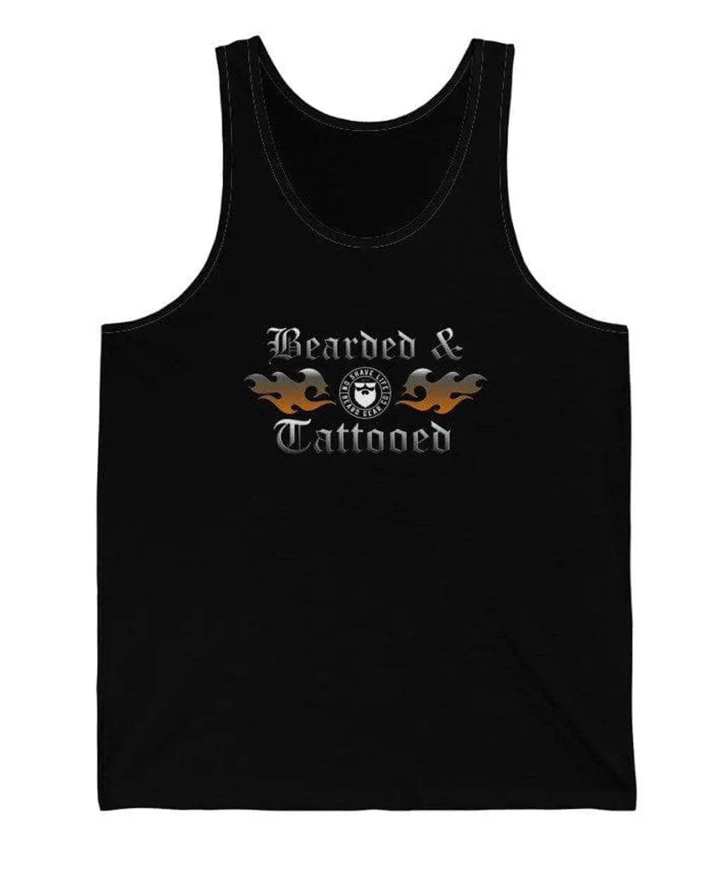 Bearded and Tattooed Black Men's Tank Top|Mens Tank Top