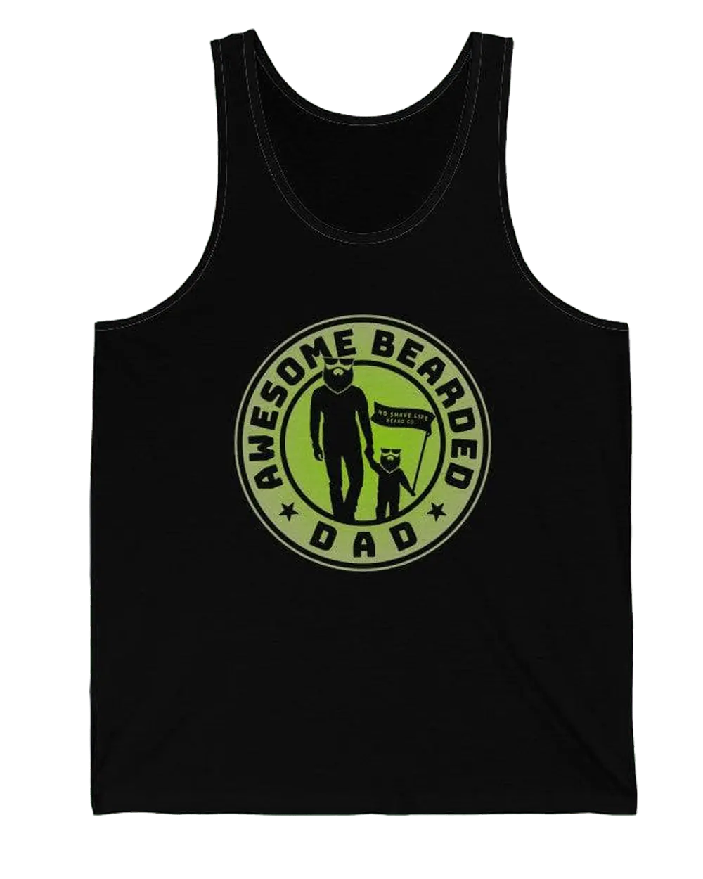 Awesome Bearded Dad Black Men's Tank Top|Mens Tank Top