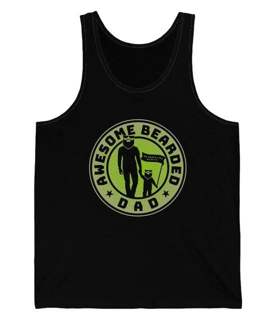 Awesome Bearded Dad Black Men's Tank Top|Mens Tank Top