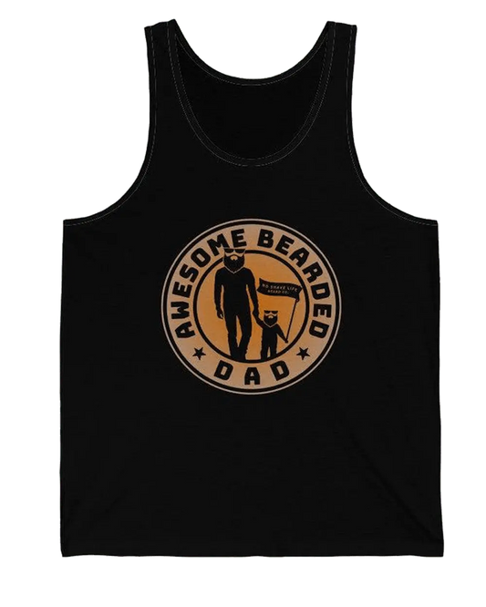 Awesome Bearded Dad Black Men's Tank Top|Mens Tank Top