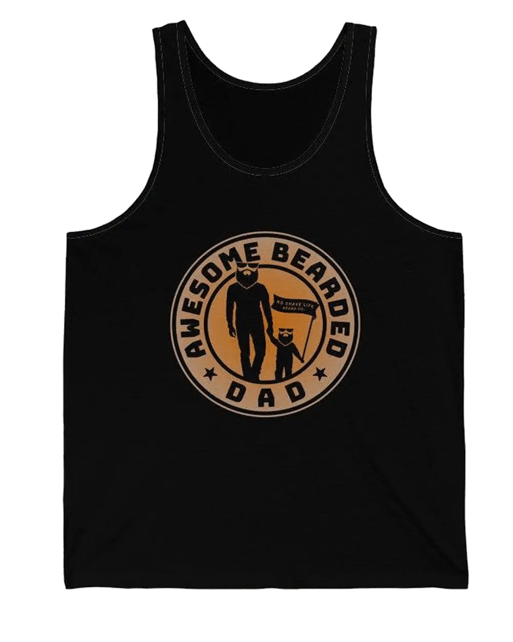 Awesome Bearded Dad Black Men's Tank Top|Mens Tank Top