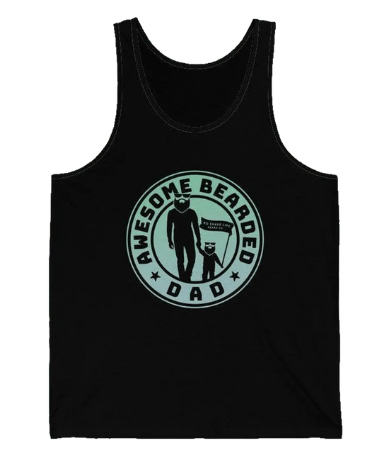 Awesome Bearded Dad Black Men's Tank Top|Mens Tank Top