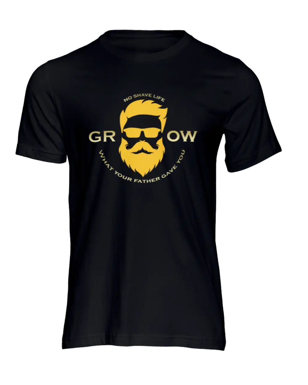 Grow A Beard Black Men's T-Shirt|T-Shirt