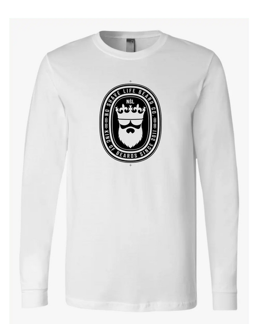 King of Beards NSL White Long Sleeve Shirt|Long Sleeve Shirt