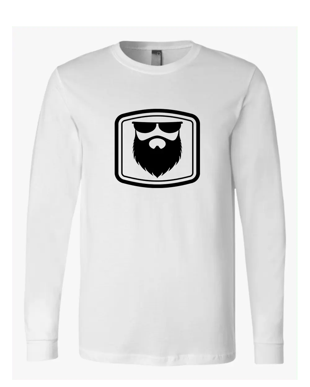 THE OG BEARD 2.0 White Long Sleeve Shirt|Long Sleeve Shirt