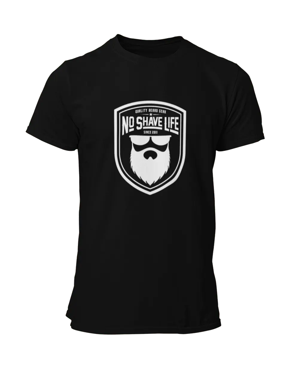 Beard Gear Shield Black Men's T-Shirt Ink & Emblem